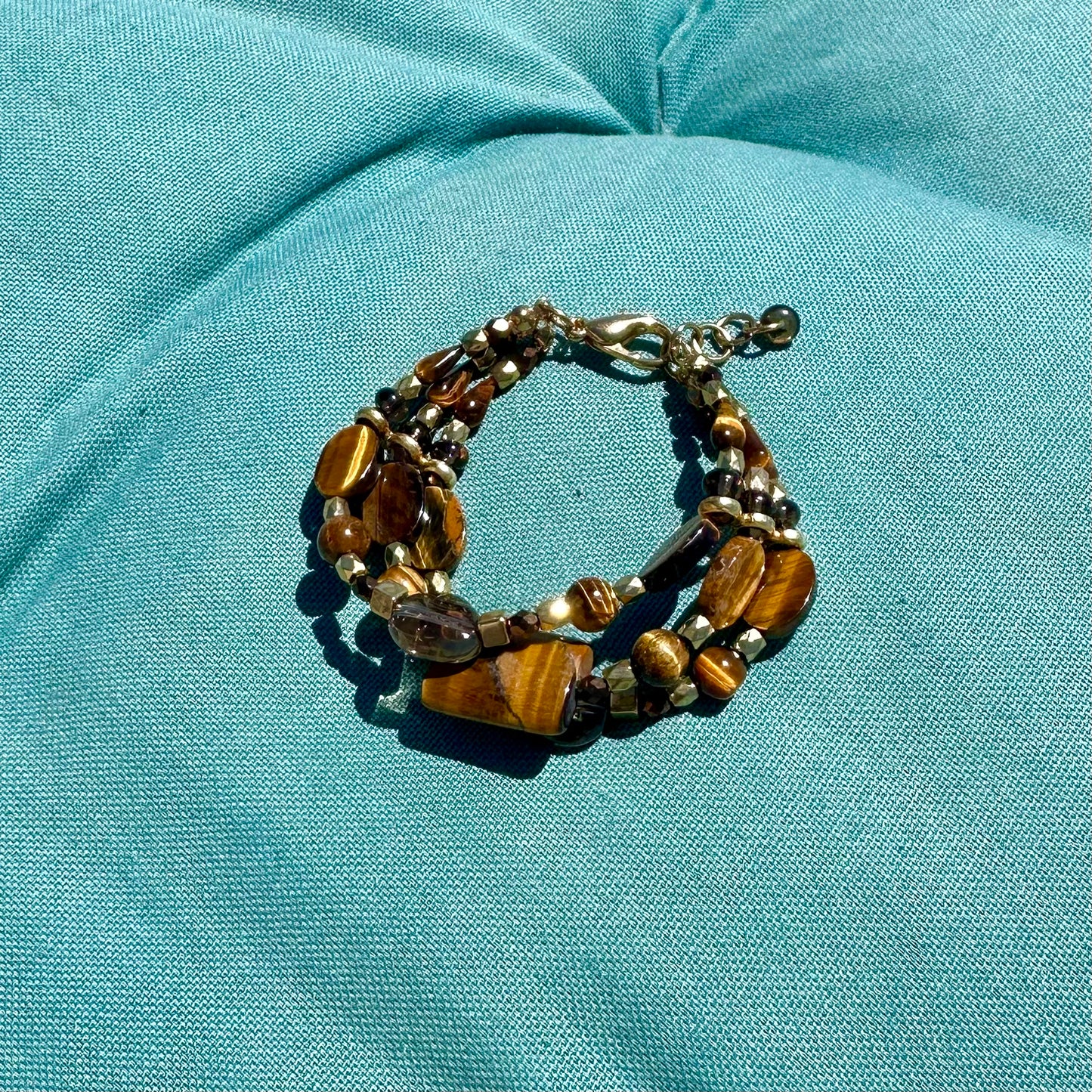 Tigers Eye 3 Row Bracelet