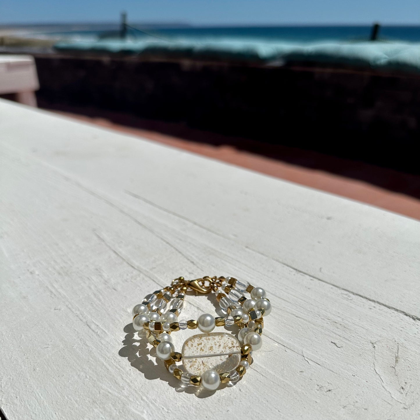 Pearly Gold leaves quartz