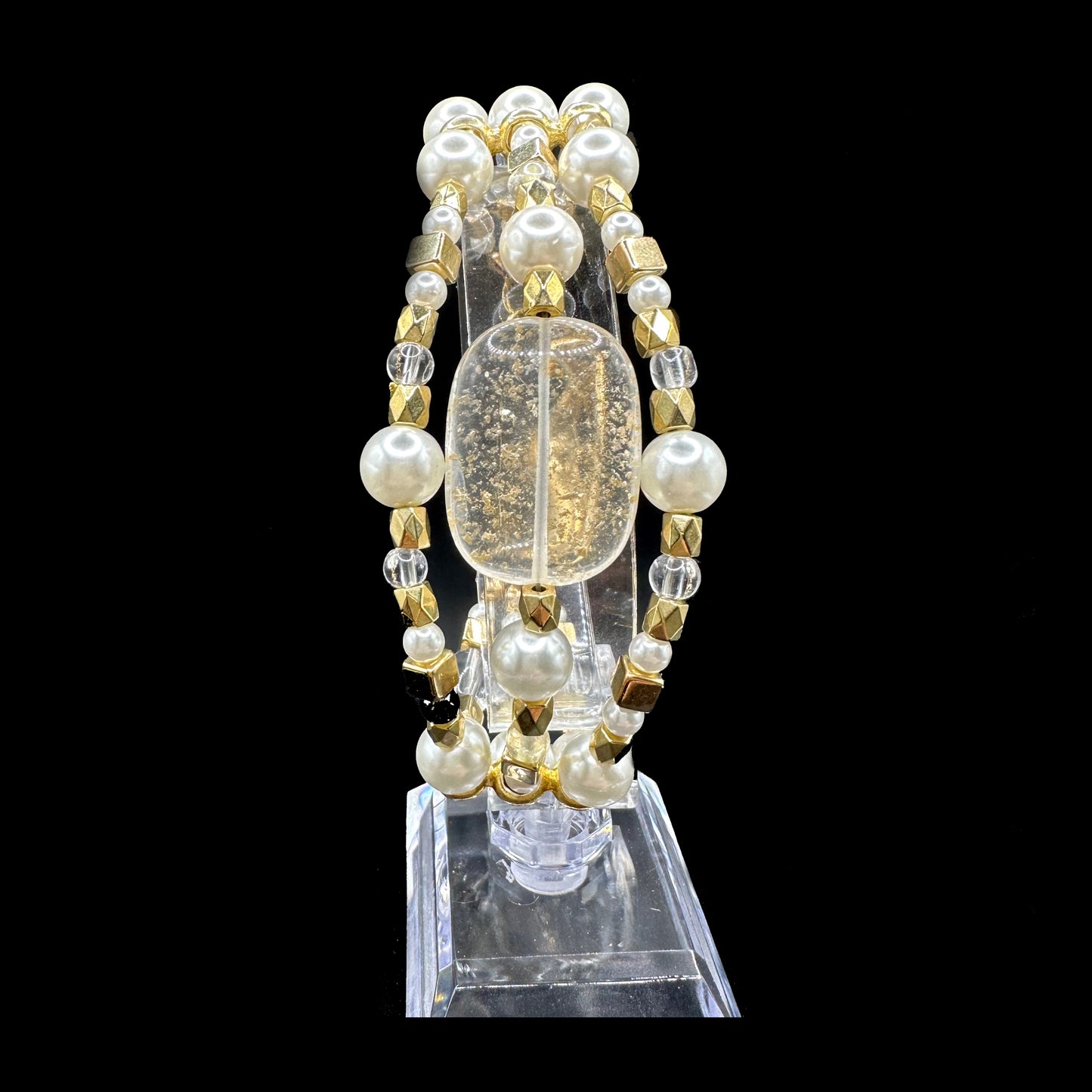Pearly Gold leaves quartz