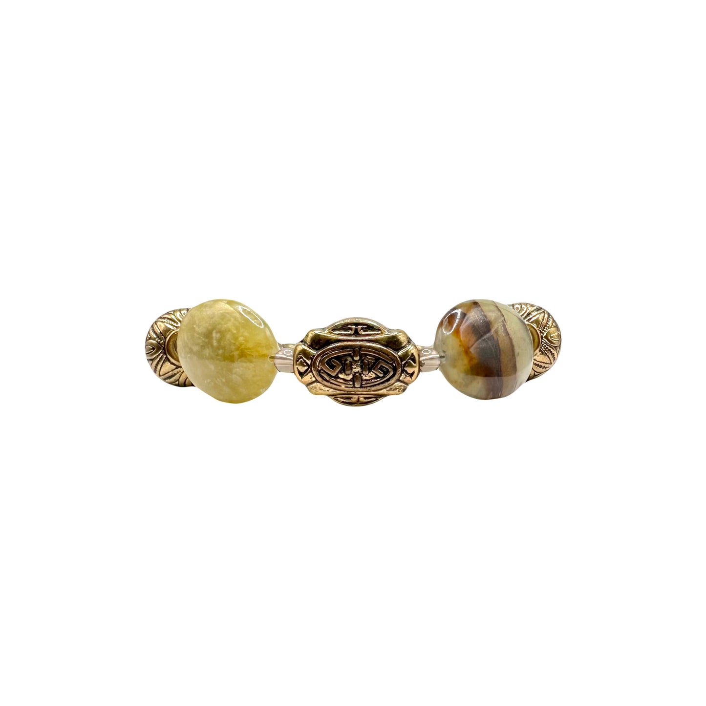 Chunky Jaded Brass Bracelet