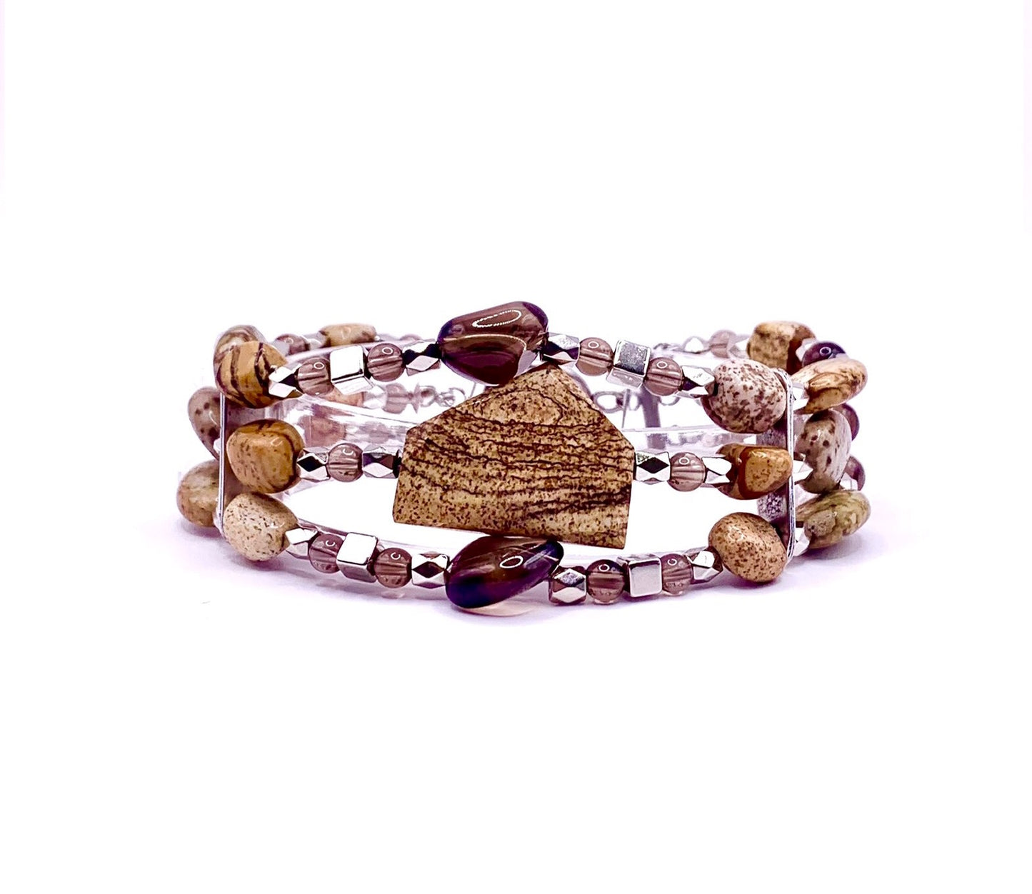 Picture Jasper 3 Rows Bracelet