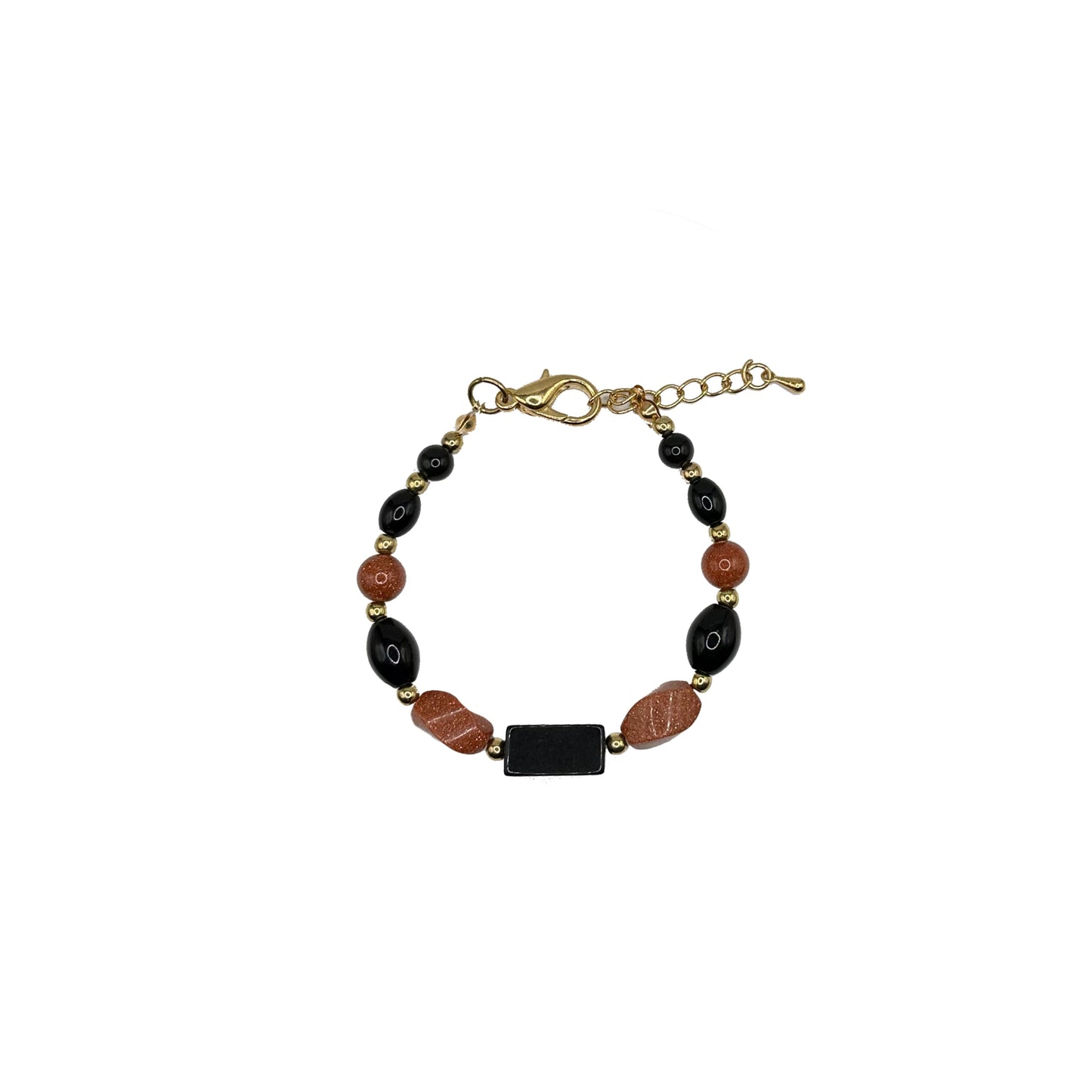 Dainty Goldstone Onyx Bracelet