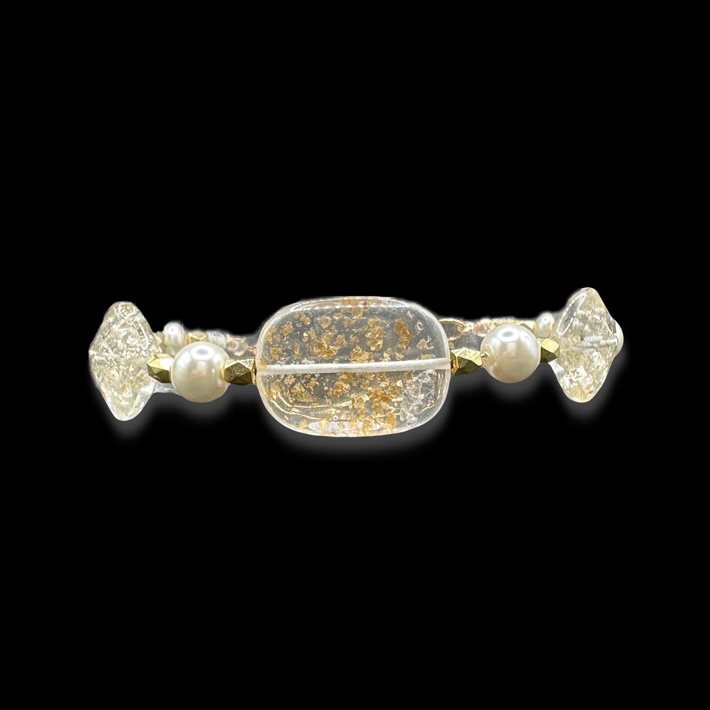 Mini pearly Gold leaf quartz