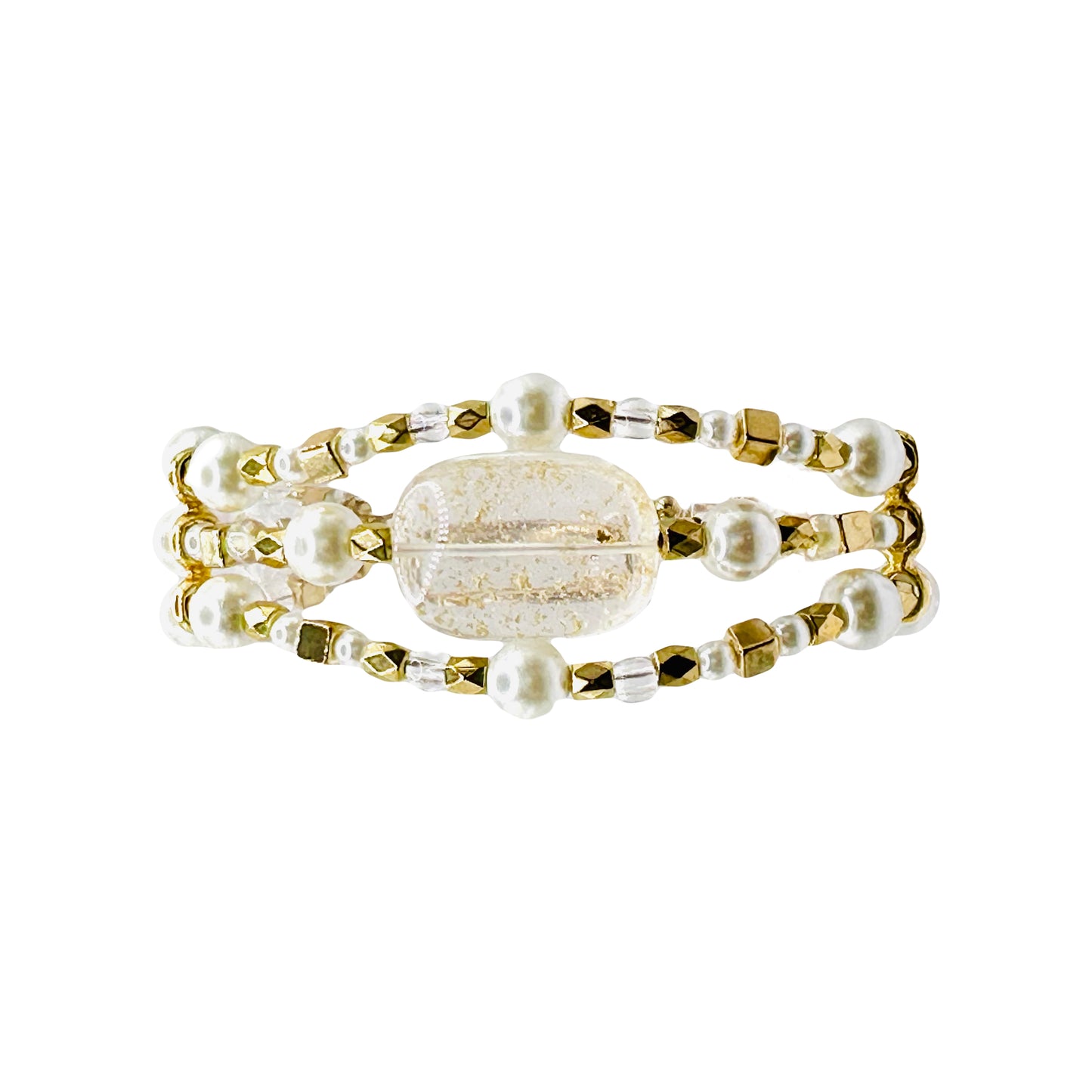 Pearly Gold leaves quartz