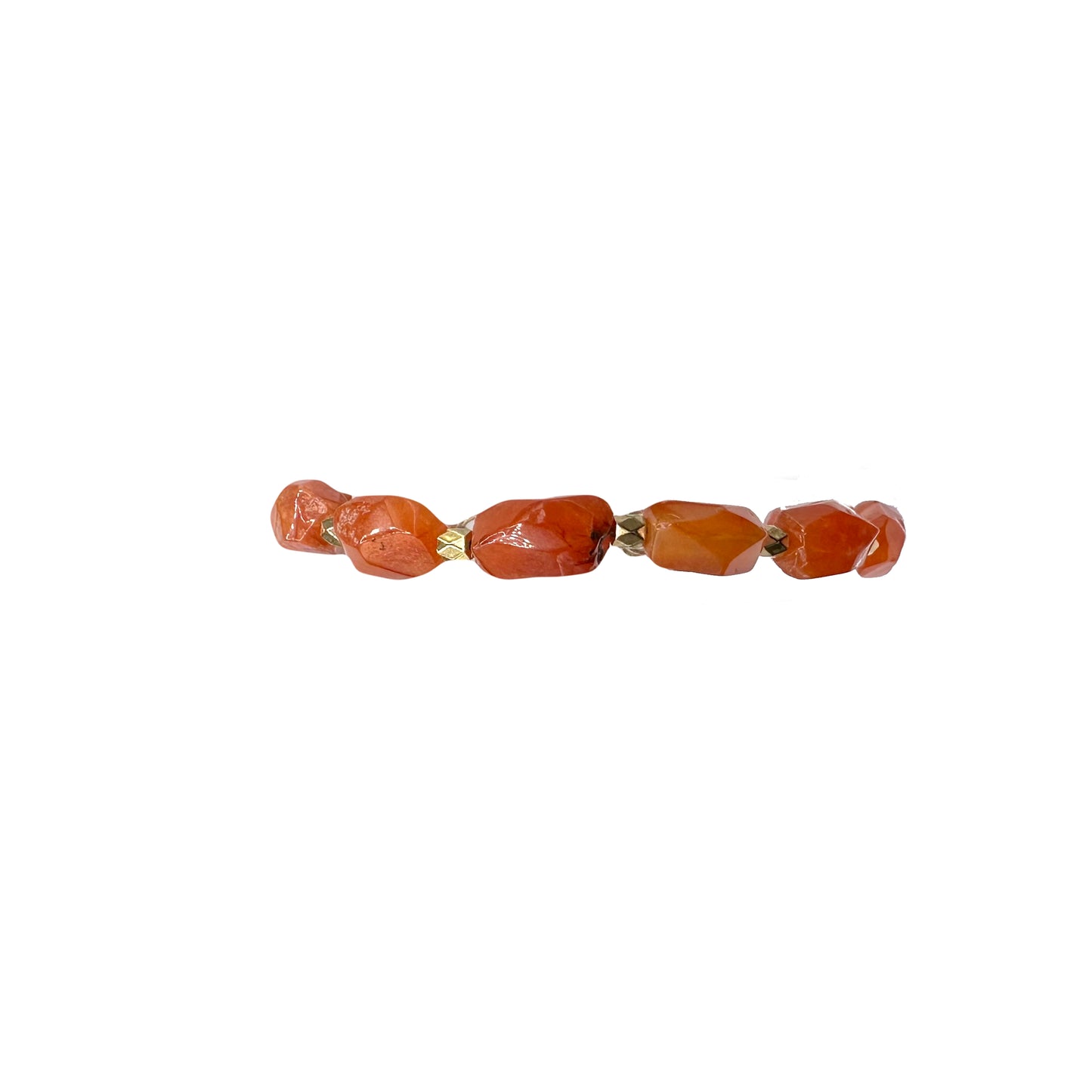 Carnelian Chunky Gold Bracelet