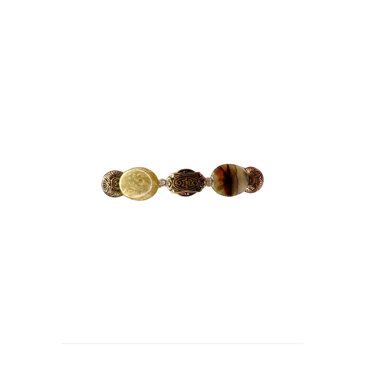 Chunky Jaded Brass Bracelet
