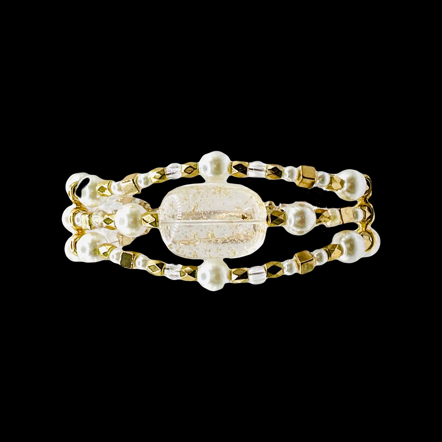 Pearly Gold leaves quartz