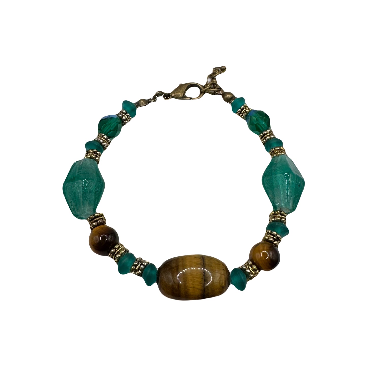 Dainty Turquoise Tiger Bracelet