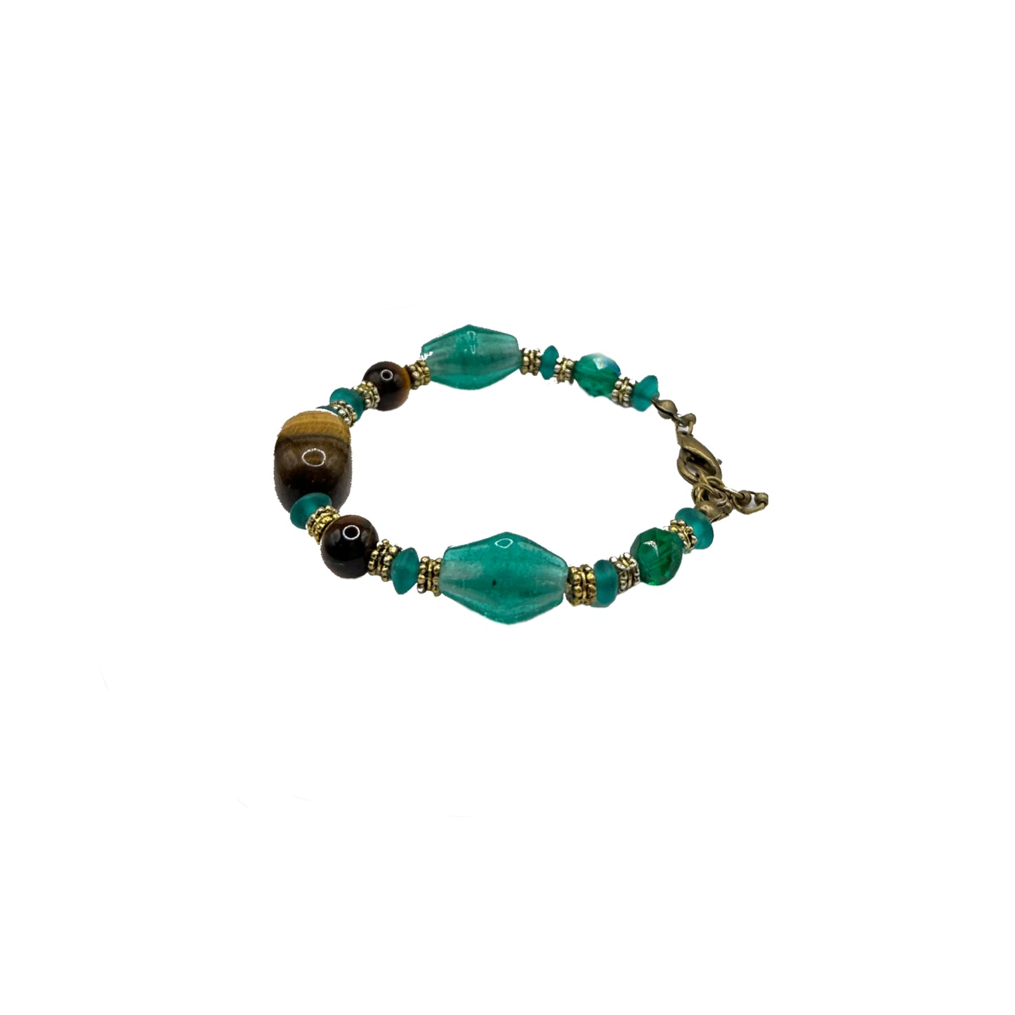 Dainty Turquoise Tiger Bracelet