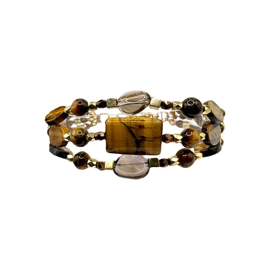 Tigers Eye 3 Row Bracelet